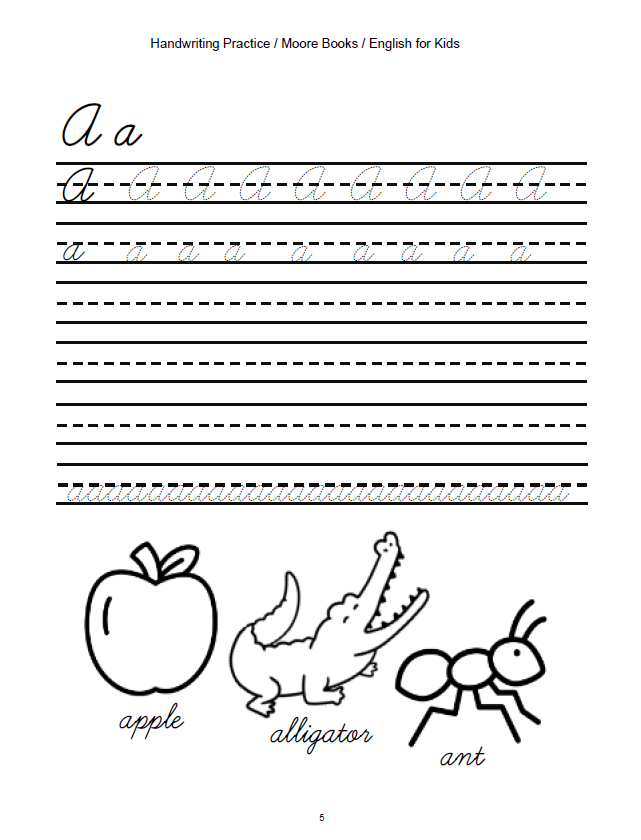 Cursive Handwriting Practice and Coloring Book - Printable!