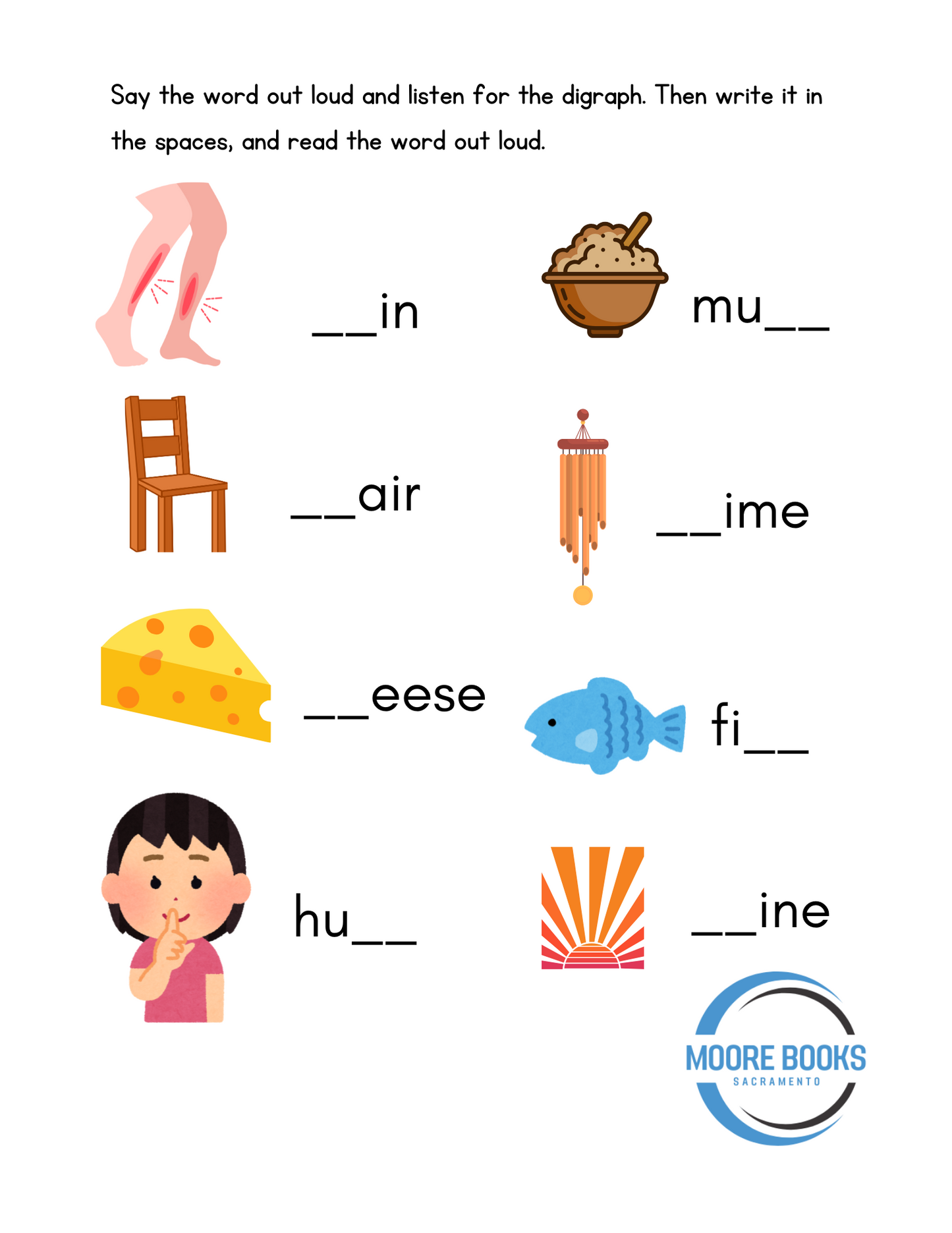 Consonant Digraphs - Printable Worksheets Plus Video