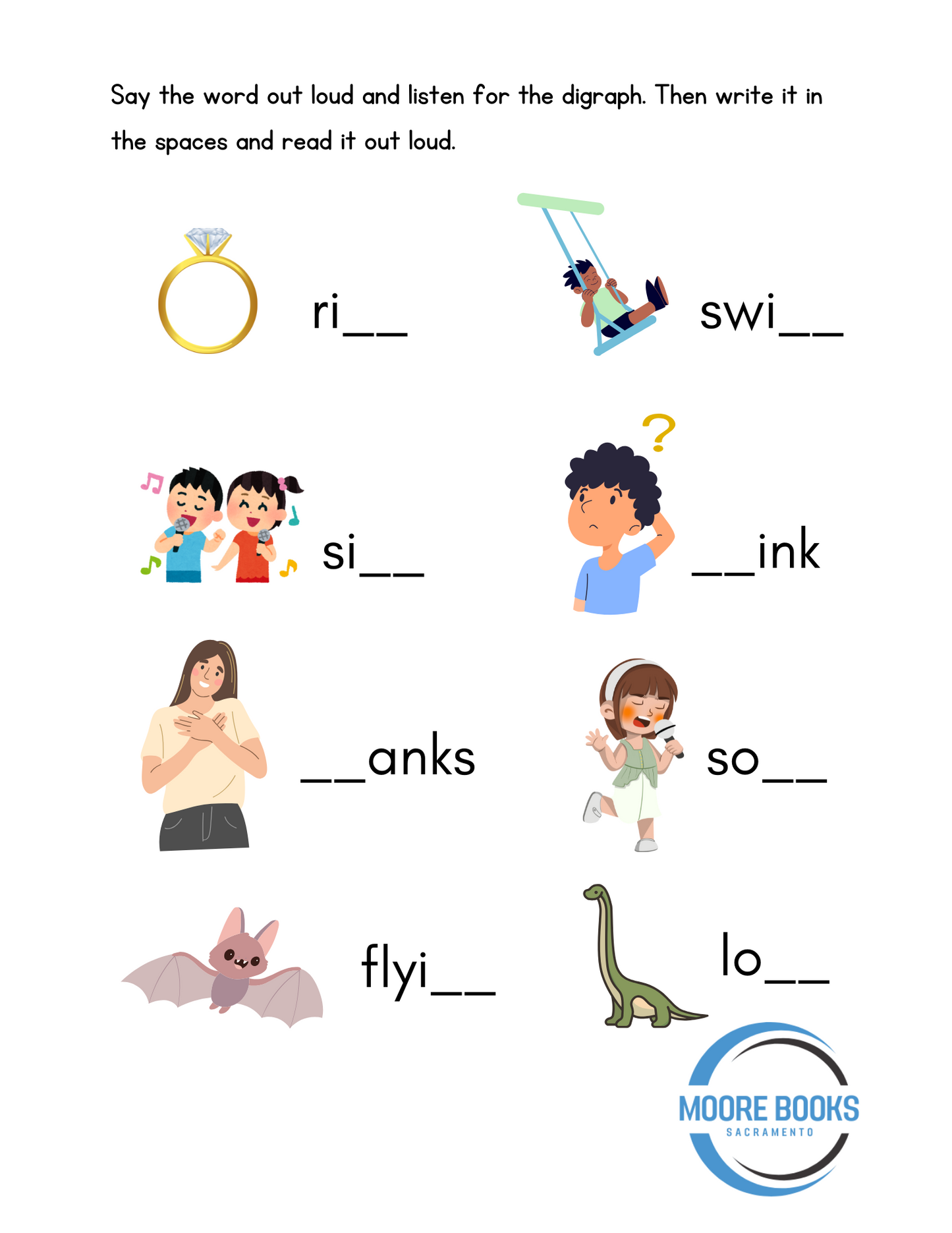 Consonant Digraphs - Printable Worksheets Plus Video