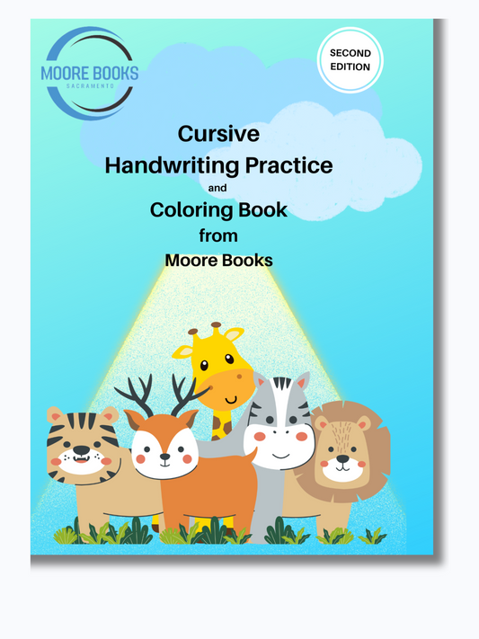 Cursive Handwriting Practice and Coloring Book